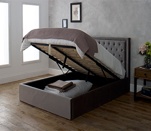 Rhea Silver Storage Bed