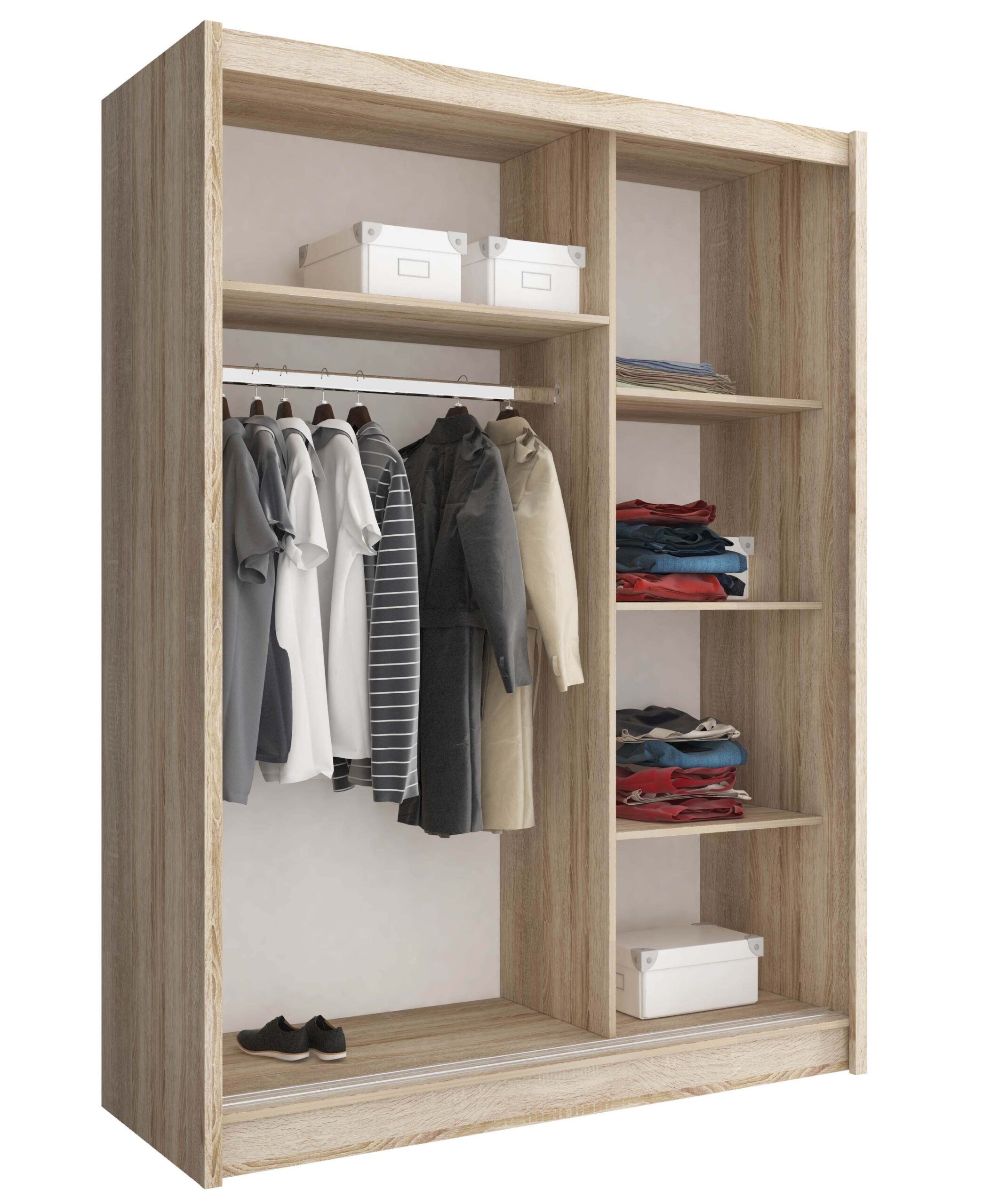 Alaska 1.5m Sliderobe - White - Image 2