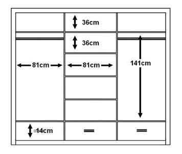 Alpha Large Sliderobe 2.5m - Image 2