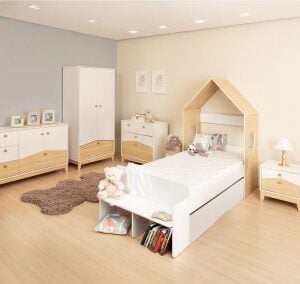 Cody Bedroom Set - White/Pine Effect
