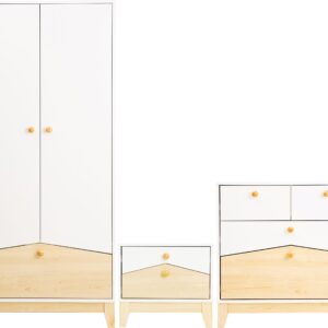 Cody Trio White/Pine Effect