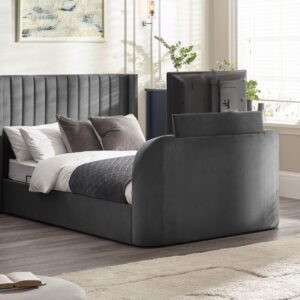 Clara Side Lift Ottoman TV Bed - Dark Grey