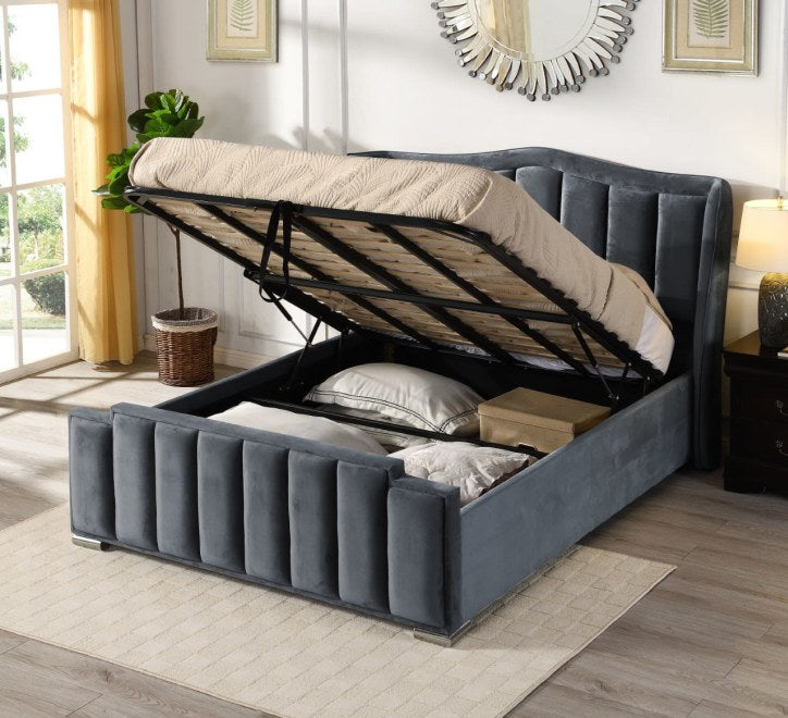 Clare Grey Gas lift Bed - Image 2
