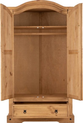 Corona 2 Door 1 Drawer Wardrobe - Image 2
