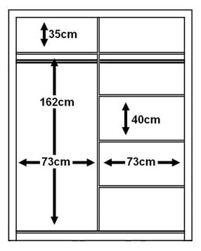 Denmark Large Sliderobe 1.5m - Image 2
