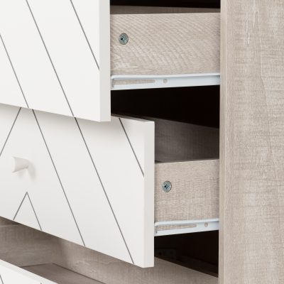 Dixie 3 Drawer Chest - Dusty Grey/White - Image 5