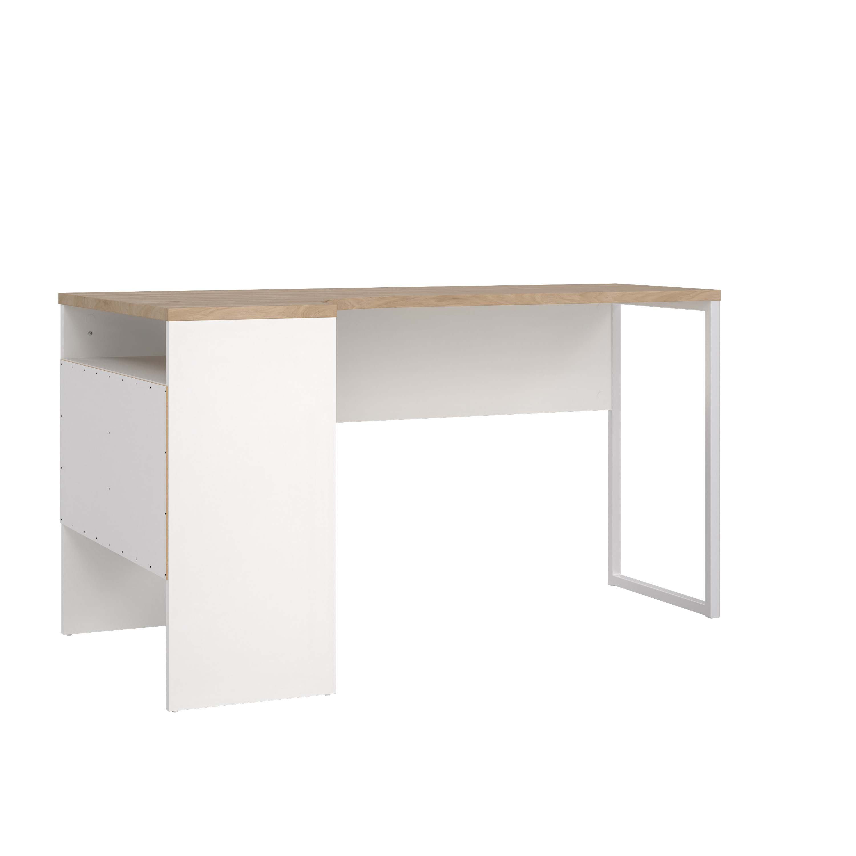 Function Plus Corner Desk - White/Oak - Image 2