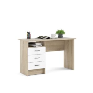 Function Plus Standard Desk - Oak/White