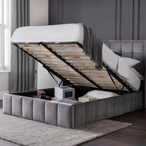 Gatsby Storage Ottoman Bed - Light Grey