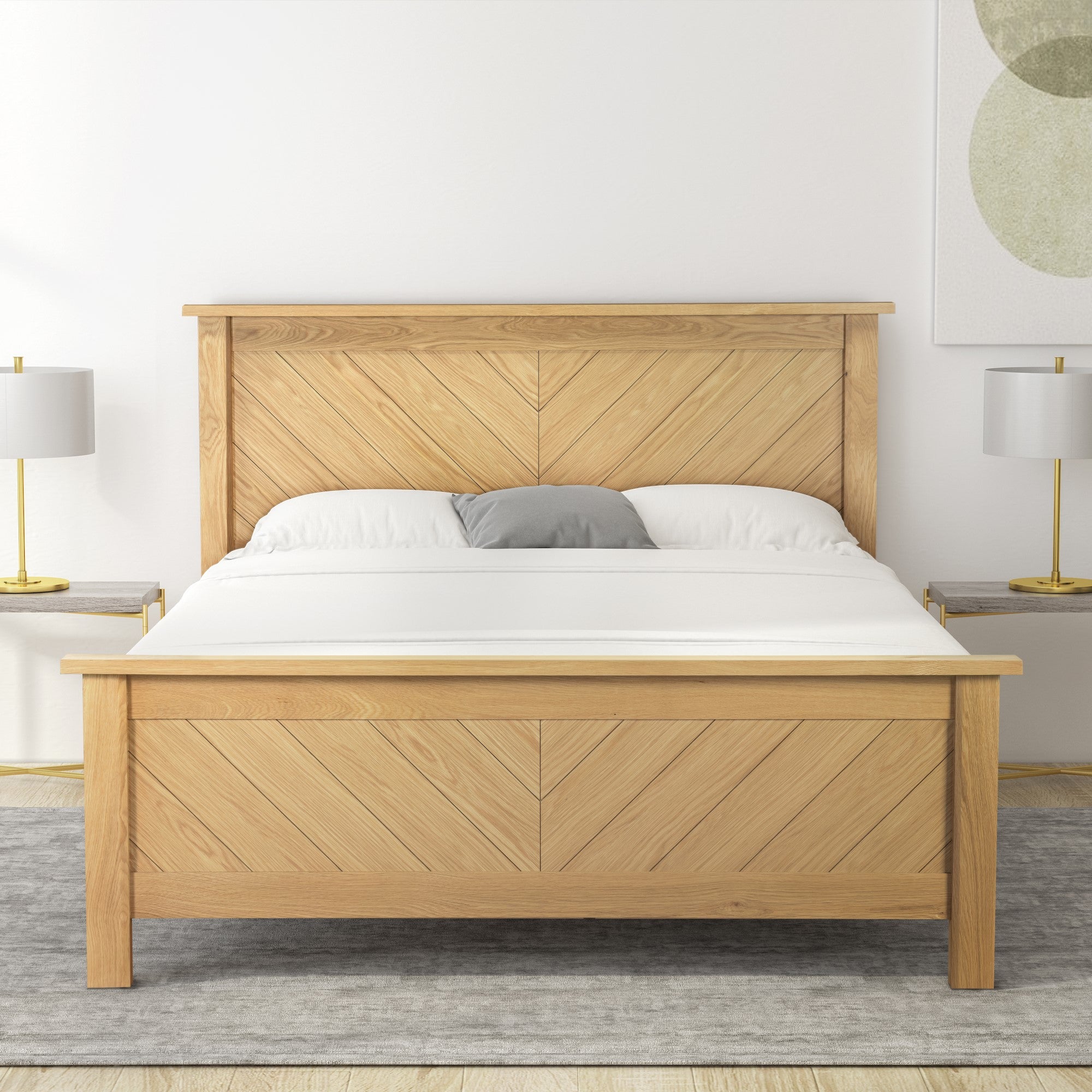 Kenji Oak Bed - Image 2