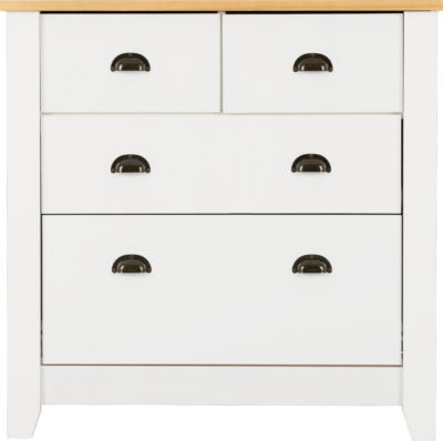 Ludlow 2+2 Drawer Chest - White/Oak Lacquer - Image 3