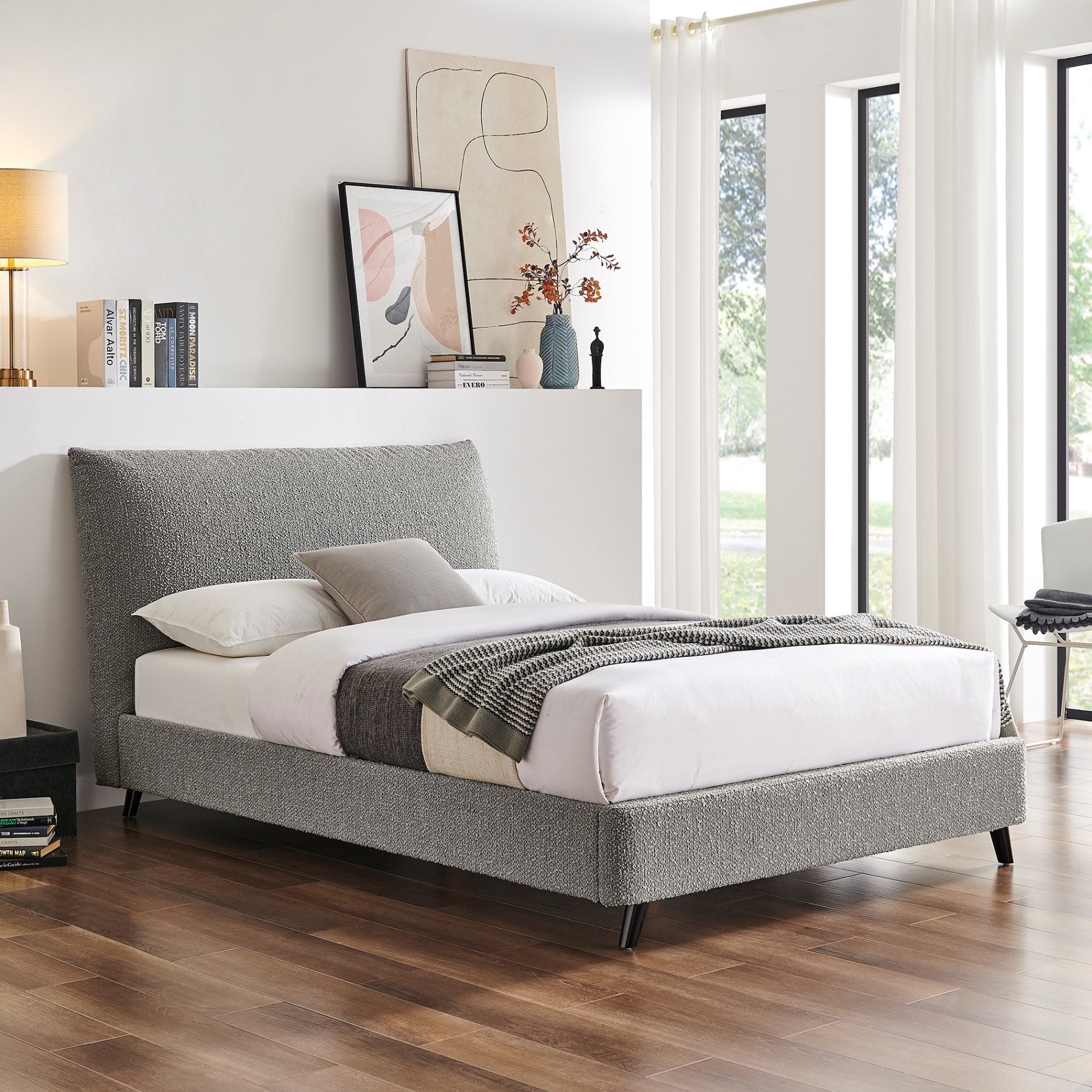 Luna Pillow Bed Dove Grey Boucle
