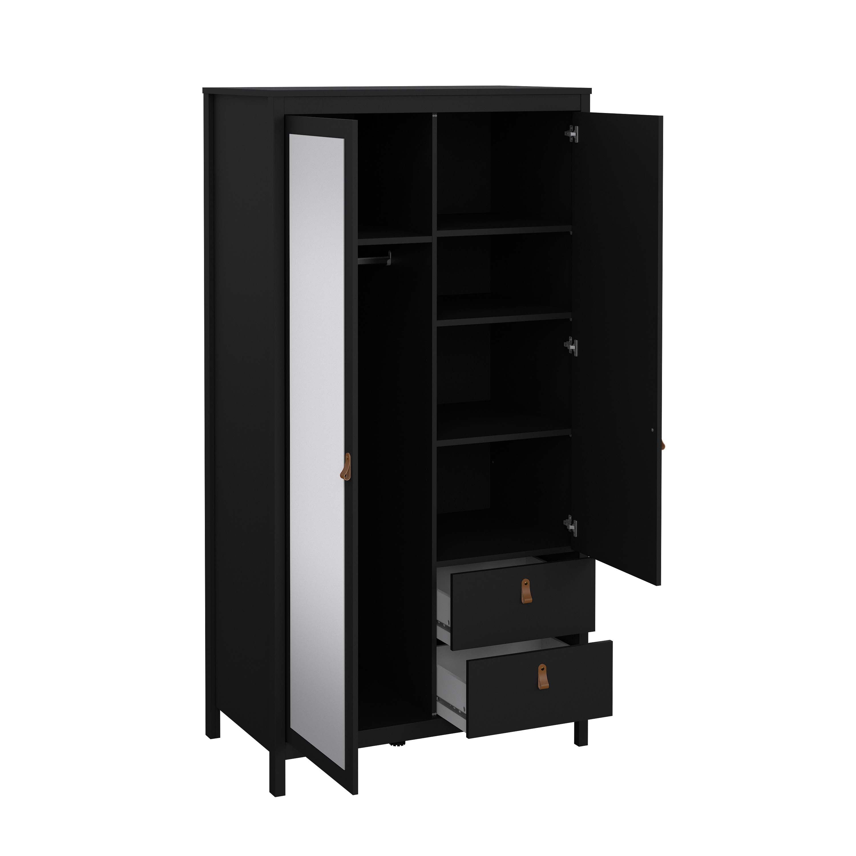 Madrid Wardrobe with 1 door + 1 mirror door + 2 drawers - Image 3