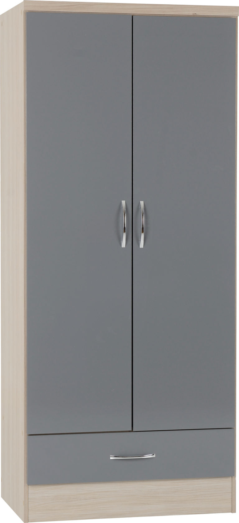 Nevada 2 Door 1 Drawer Wardrobe - Image 8