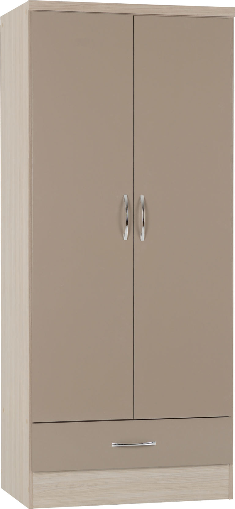 Nevada 2 Door 1 Drawer Wardrobe - Image 7