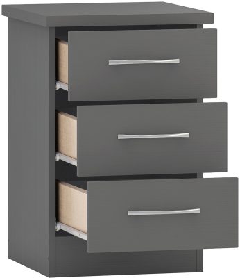 Nevada 3 Drawer Bedside - Image 4