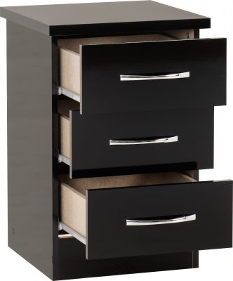 Nevada 3 Drawer Bedside - Image 3