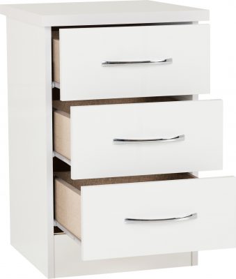 Nevada 3 Drawer Bedside - Image 5