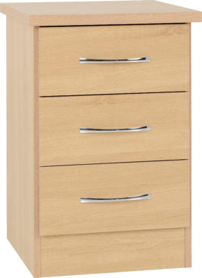Nevada 3 Drawer Bedside - Image 7