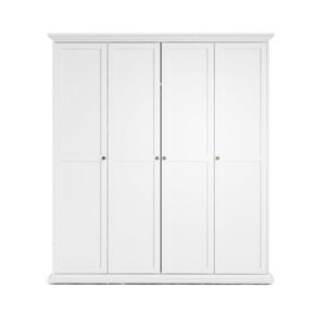 Paris Wardrobe with 4 doors - White
