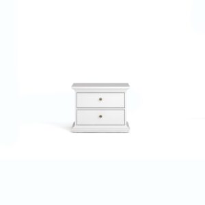 Paris 2 Drawer Nightstand - White