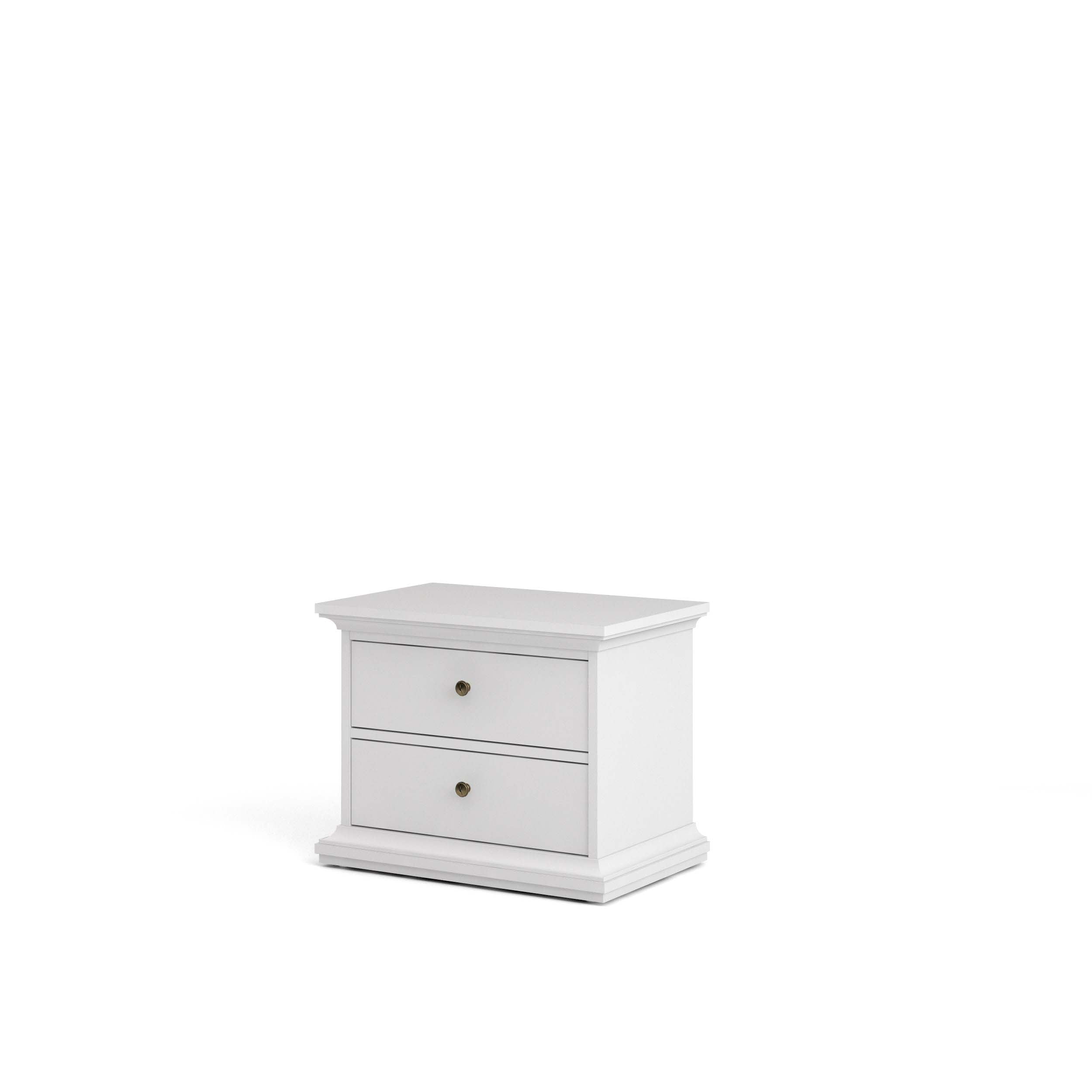 Paris 2 Drawer Nightstand - White - Image 2
