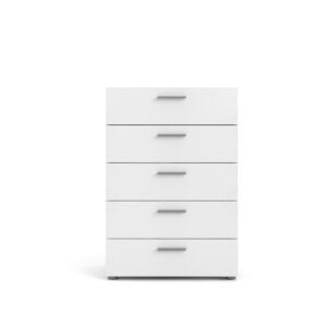 Pepe 5 Drawer Chest - Oak with White High Gloss