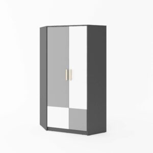 Pok Corner Wardrobe - Grey Matt