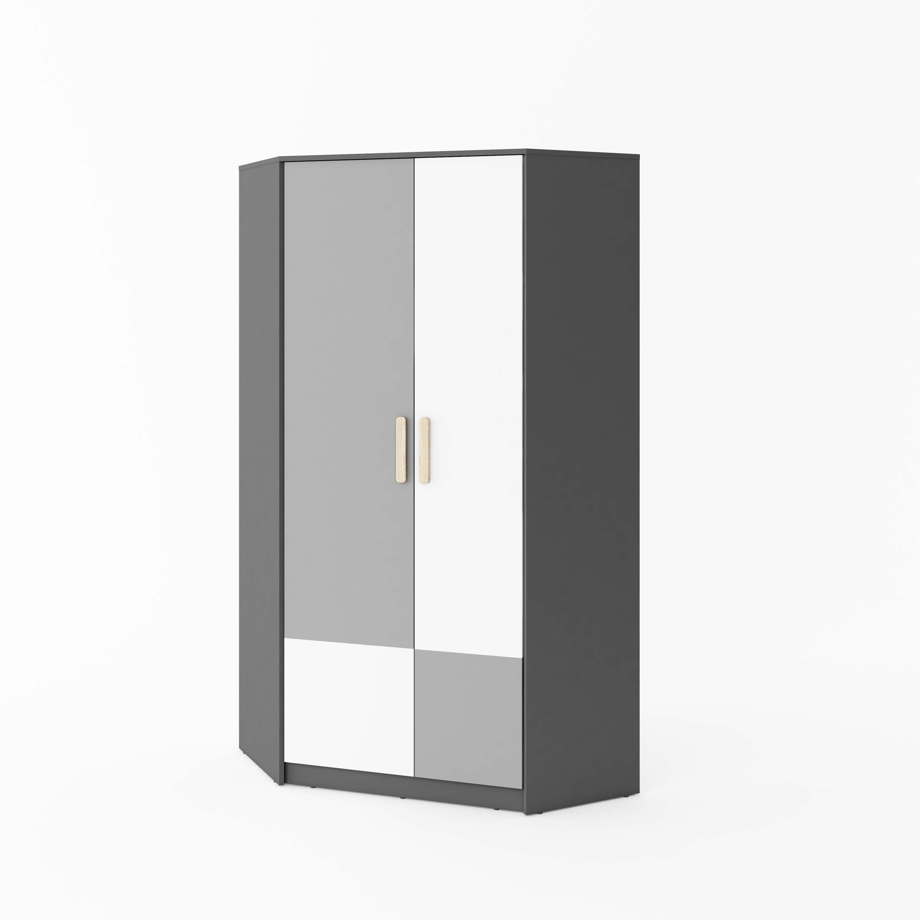 Pok Corner Wardrobe - Grey Matt