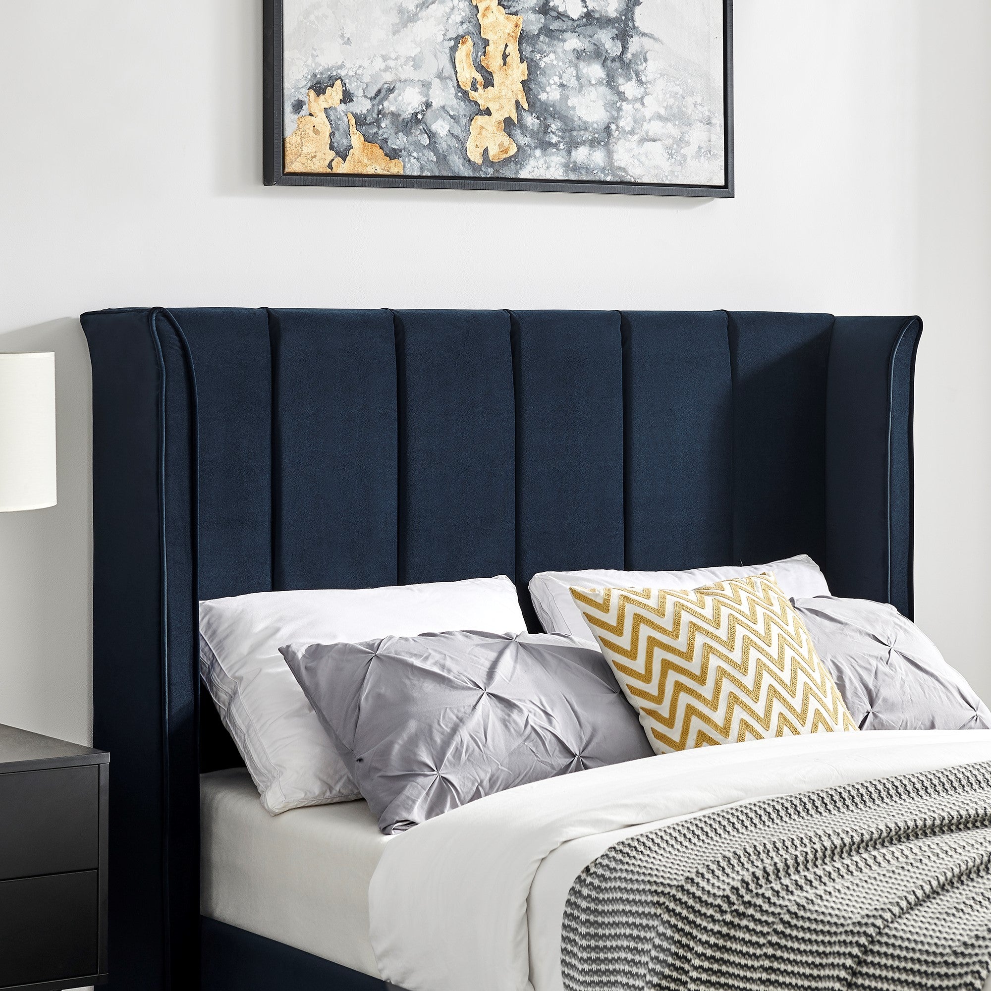 Polaris Navy Blue Bed - Image 3
