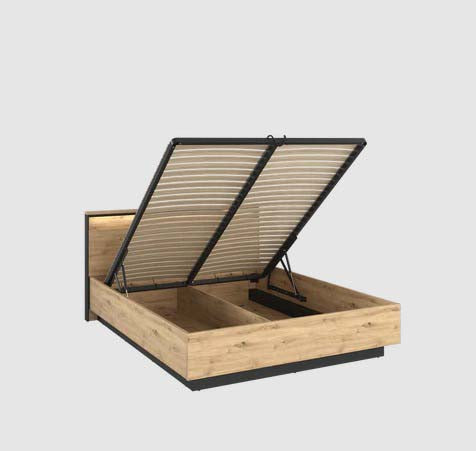 Quant Ottoman Bed (LED Included) - Oak Artisan - Image 3