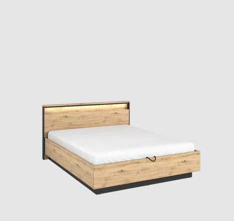 Quant Ottoman Bed (LED Included) - Oak Artisan - Image 2