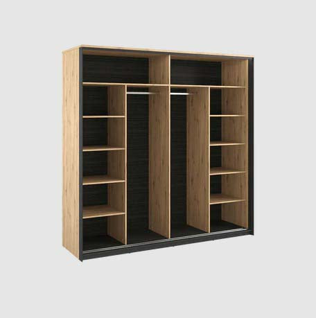 Quant 2.2m Sliderobe (LED Included) - Oak Artisan - Image 3