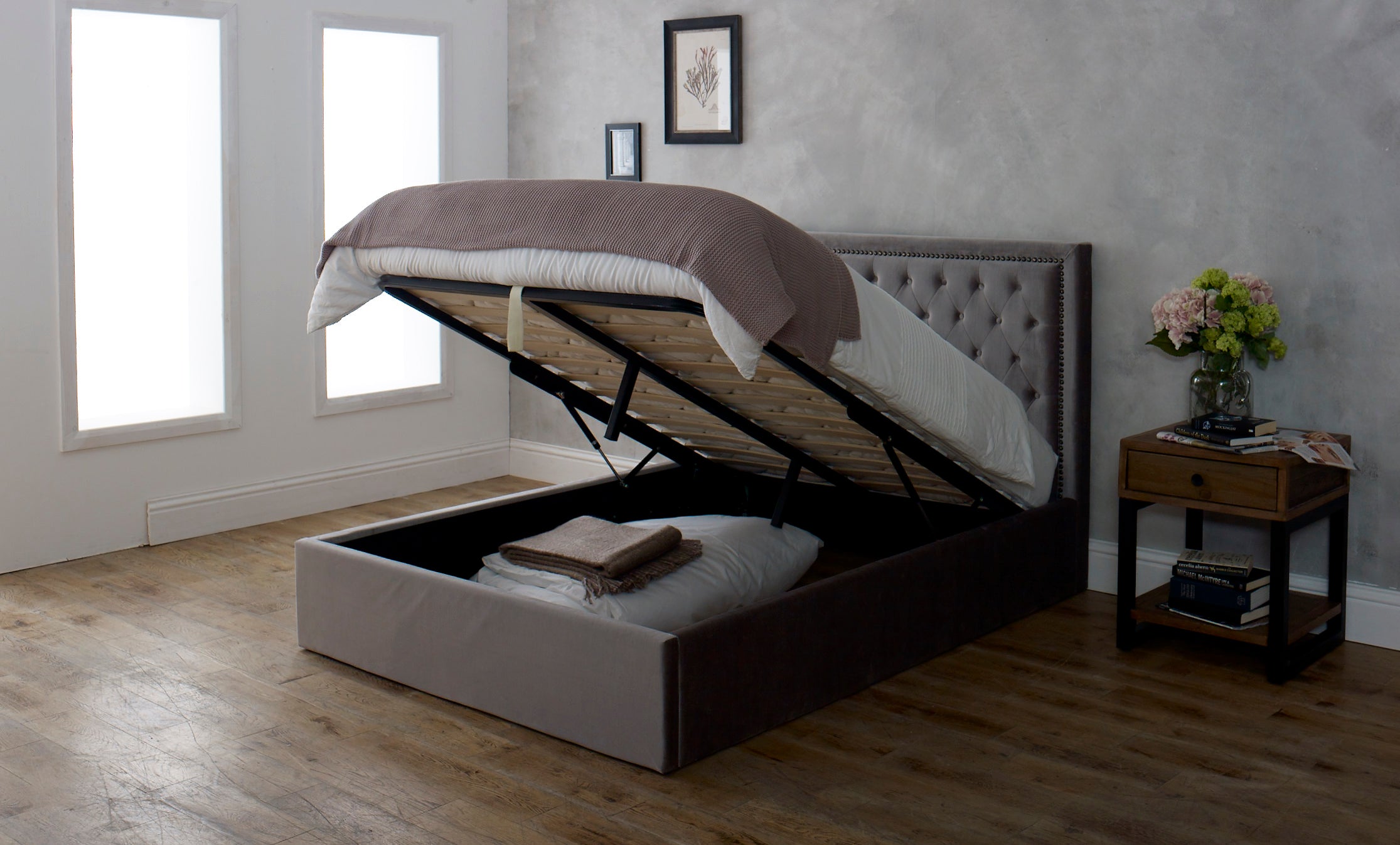 Rhea Silver Storage Bed - Image 3