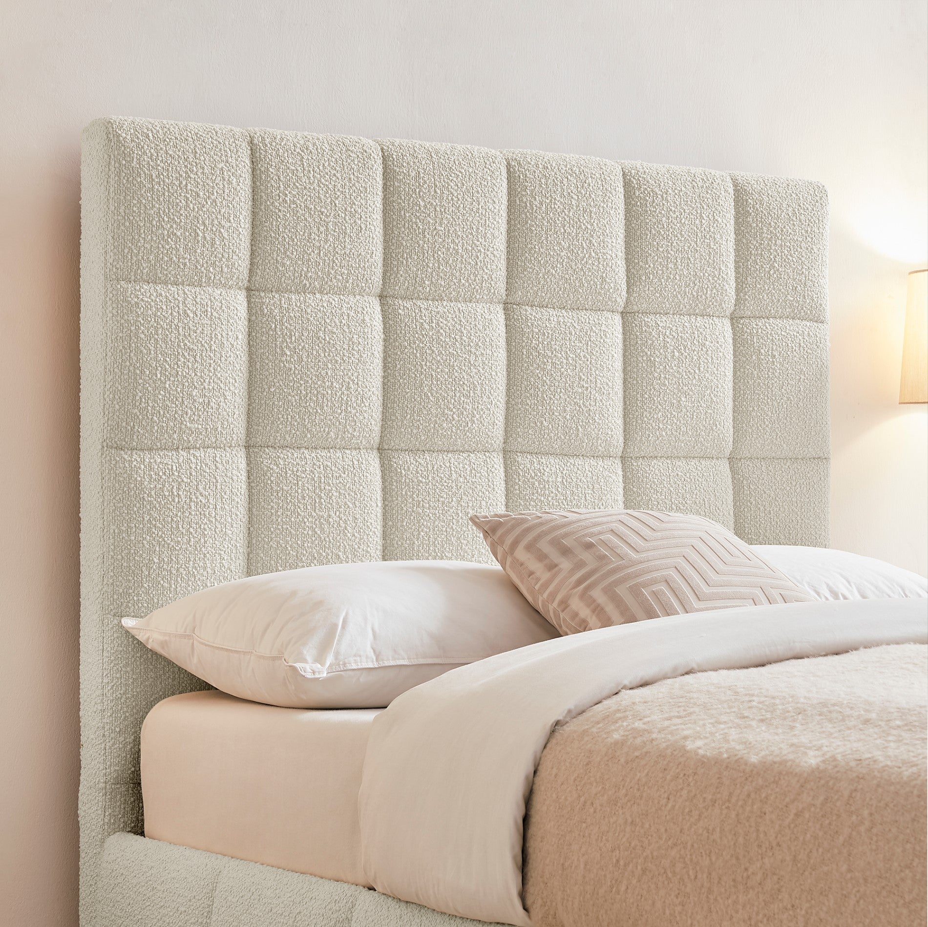 Starla Square Ivory Boucle Storage Bed - Image 4