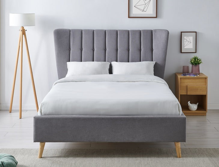 Tasya Light Grey bed - Image 2