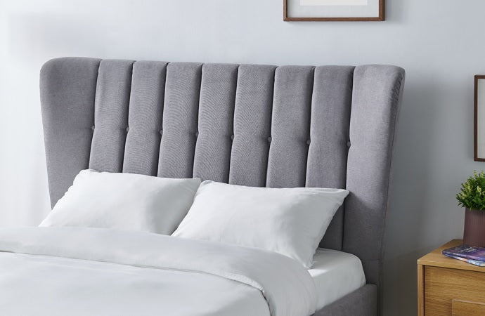 Tasya Light Grey bed - Image 3