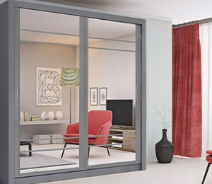 Boston Small Sliderobe 2.03m - Grey