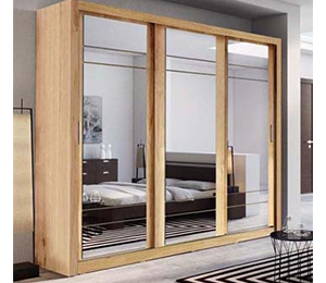 Boston Large Sliderobe 2.5m - Oak Shetland