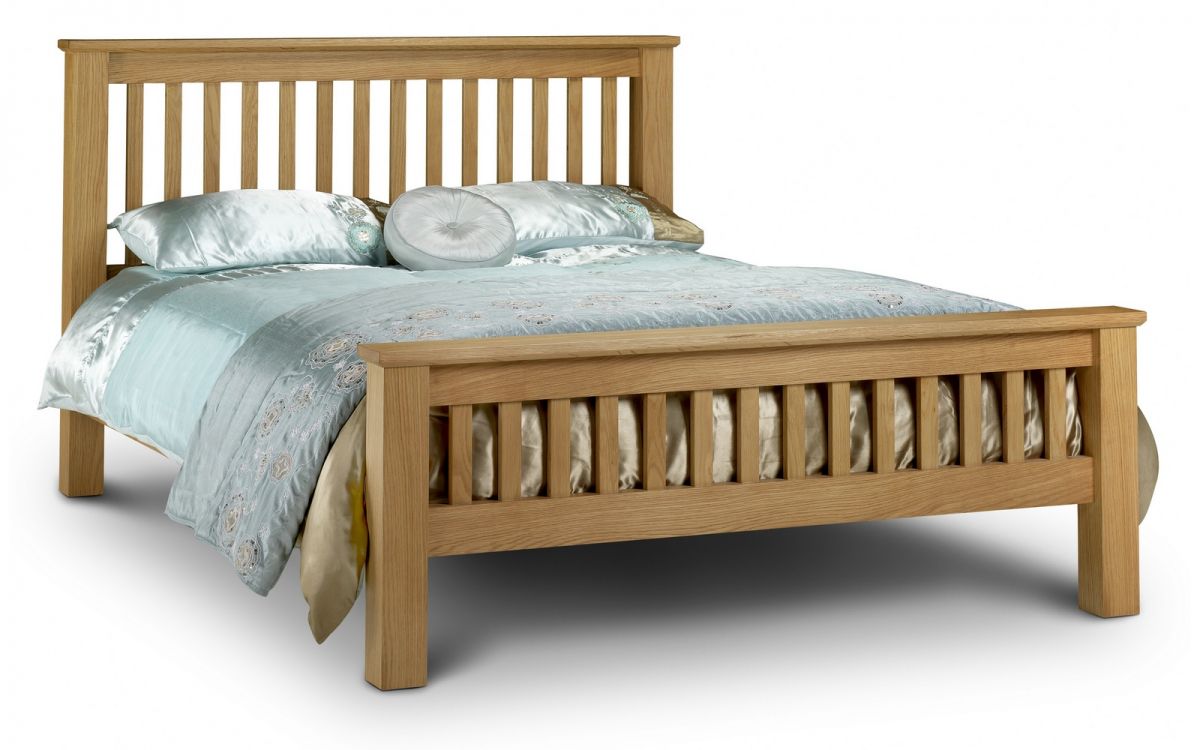 Amsterdam Oak Bed - High Foot End - Image 2