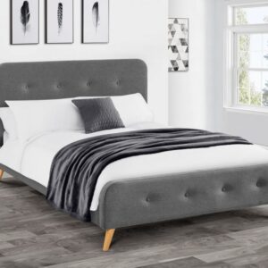 Astrid Curved Retro Fabric Bed