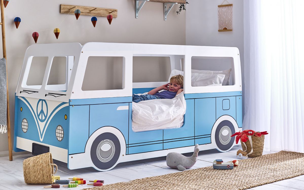 Campervan Bed - Light Blue