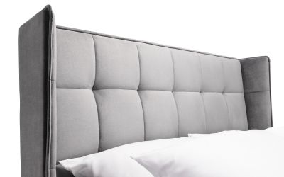 Gatsby Upholstery Bed - Light Grey - Image 3