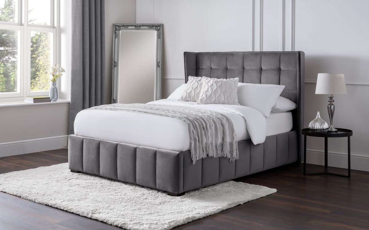 Gatsby Upholstery Bed - Light Grey