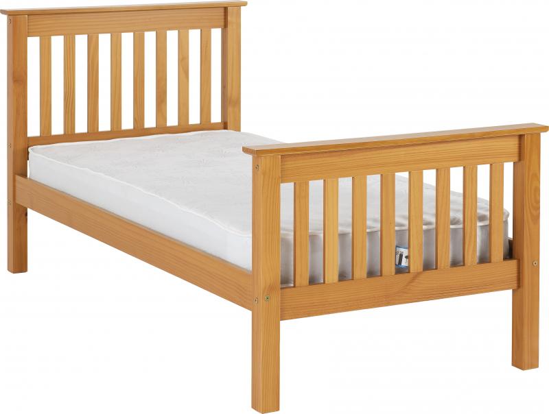 Monaco High Foot End Bed Antique Pine - Image 3
