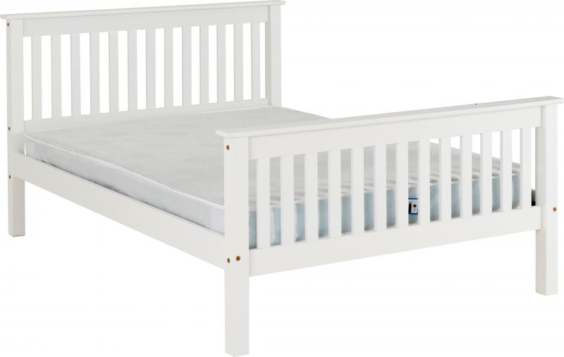 Monaco white High Foot End Bed - Image 3