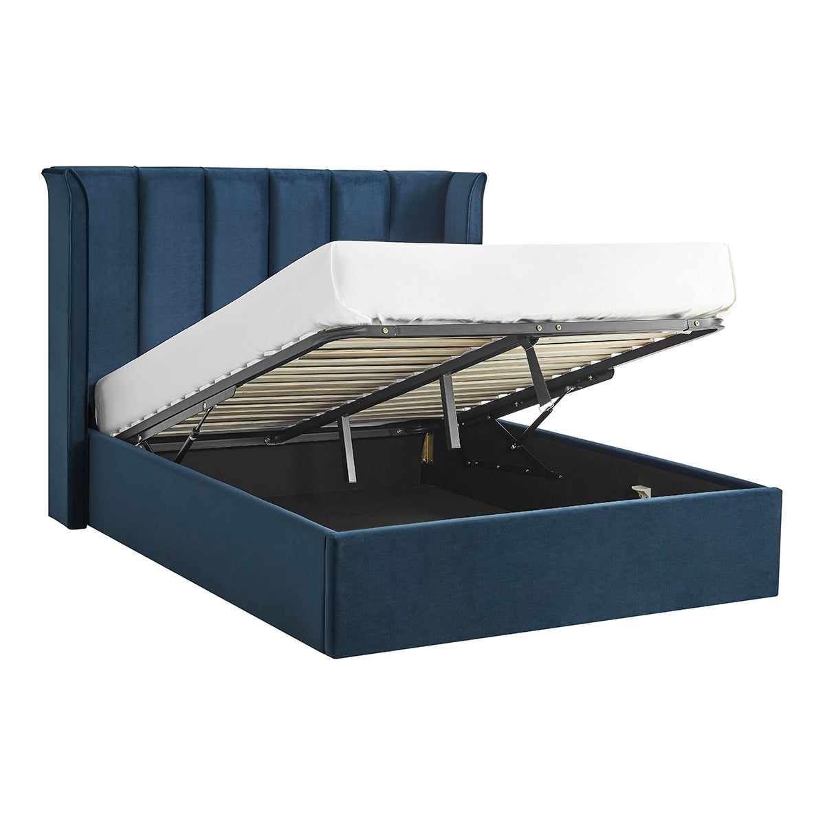 Polaris Navy Blue Storage Bed - Image 4
