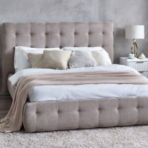 Odette Upholstery Bed - Light Taupe