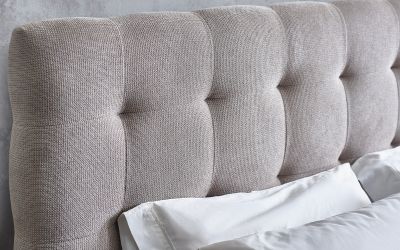 Odette Upholstery Bed - Light Taupe - Image 5