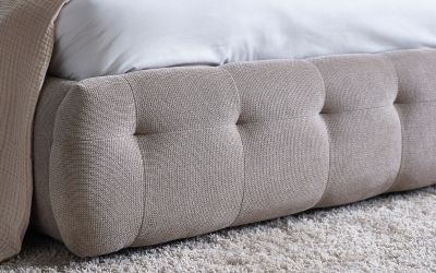 Odette Upholstery Bed - Light Taupe - Image 6